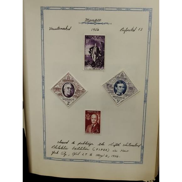 Stamp collector binder with 6 pages of stamps already attached. - Picture 8 of 10